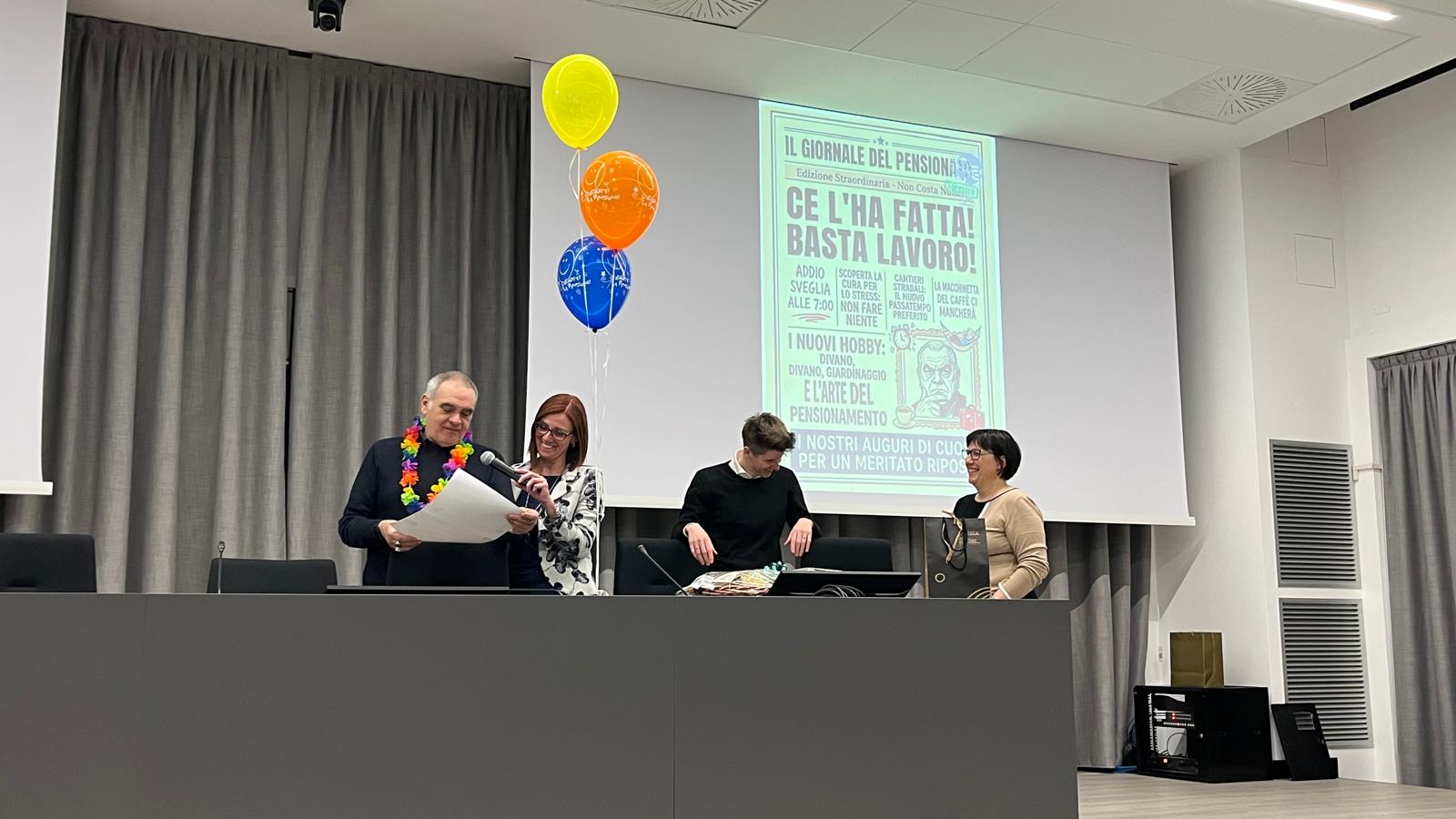 Festa pensionamento - Roberta Cibari, Adriano Tresin