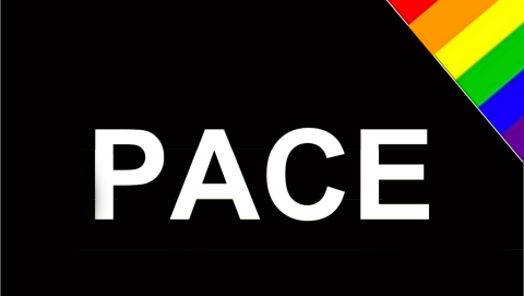 Bandiera pace a lutto