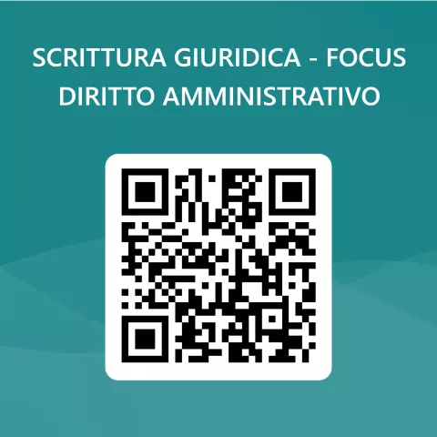QRCode per SCRITTURA GIURIDICA - FOCUS DIRITTO AMMINISTRATIVO
