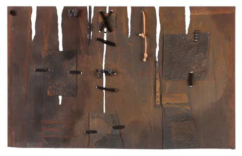 Mariuccia Secol, Il cancello (metafora di esclusione), 2017