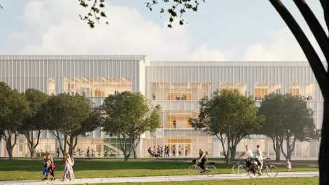 Rendering nuovo edificio polifunzionale Campus Bizzozero