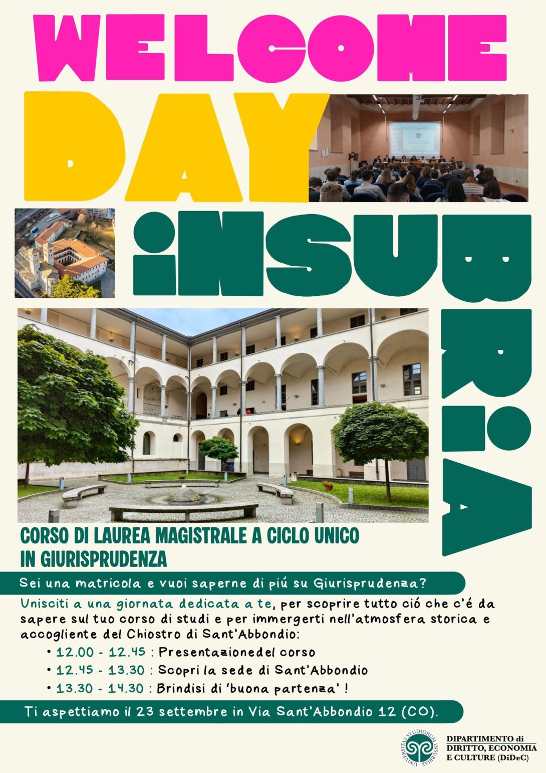 Welcome Day - 23 settembre 2025