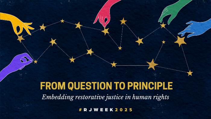 5 mani su sfondo nero con dicitura From Question To Principle