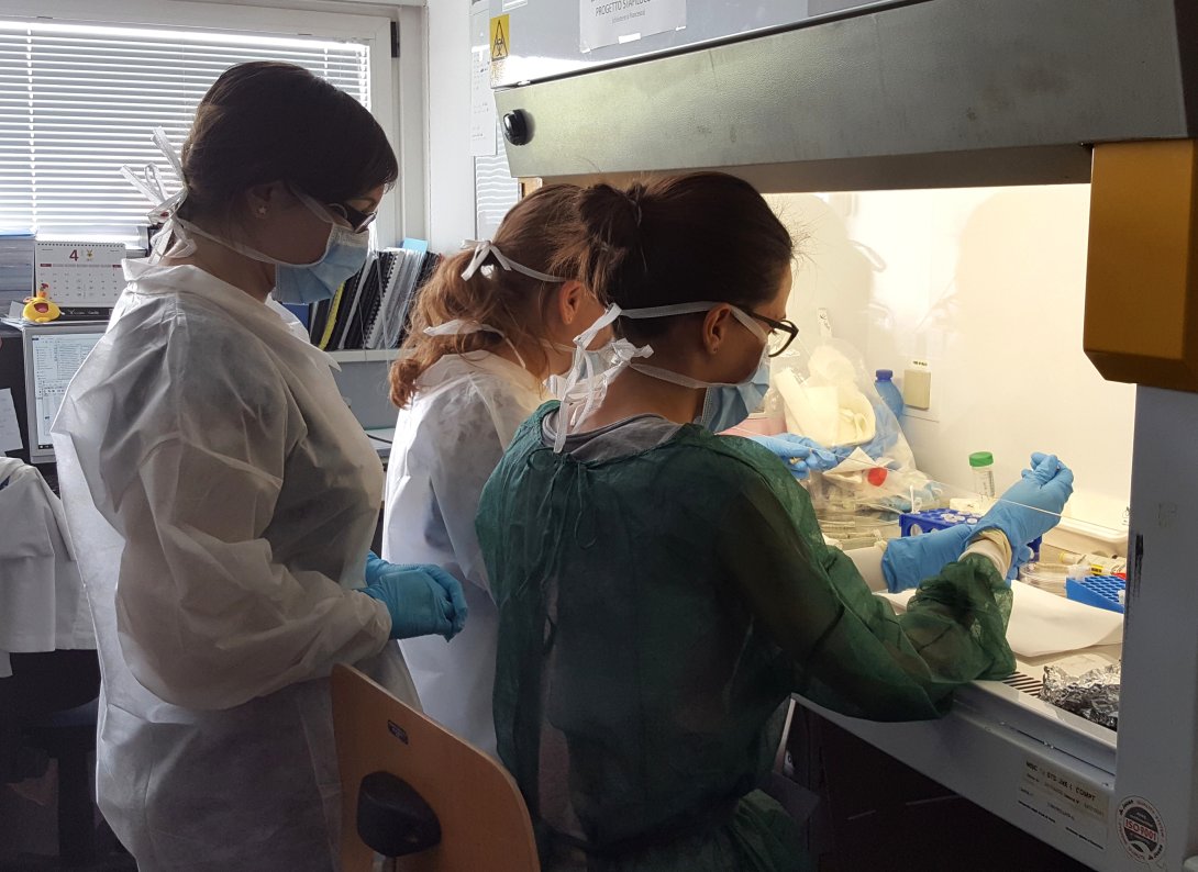 studenti in laboratorio dbsv