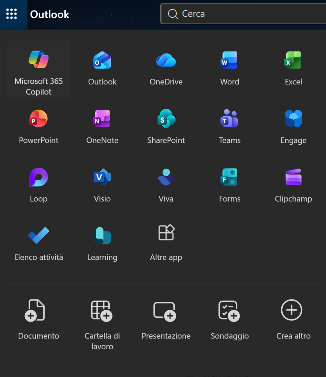Accesso a Microsoft 365 Copilot dal portale Microsoft 365 di Ateneo