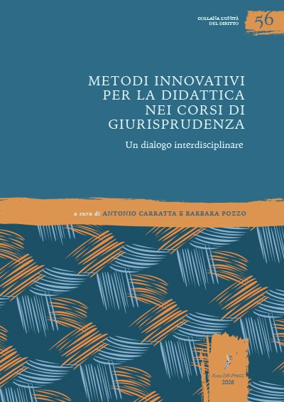 Copertina libro Metodi innovativi per la didattica nei corsi di Giurisprudenza. Un dialogo interdisciplinare