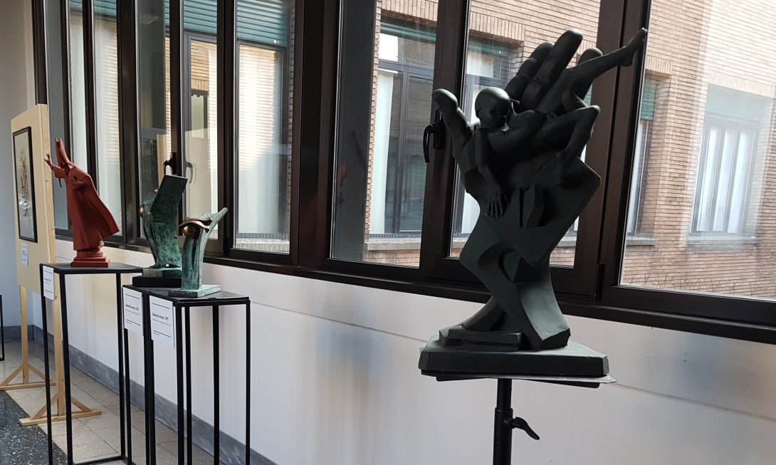 Particolare dell'allestimento della mostra