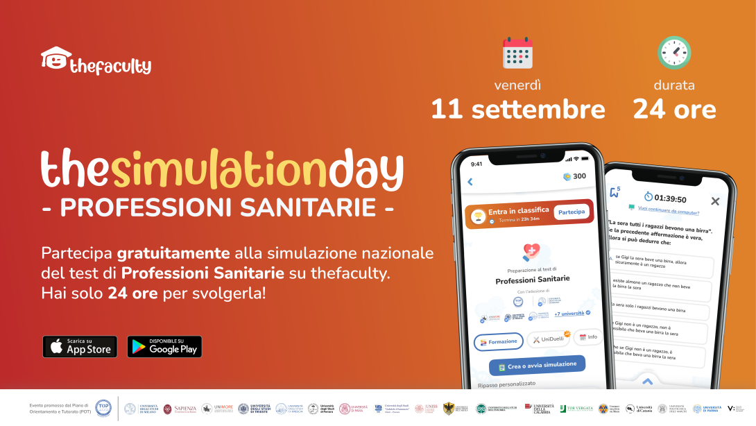 Banner simulation day 11 settembre professioni sanitarie